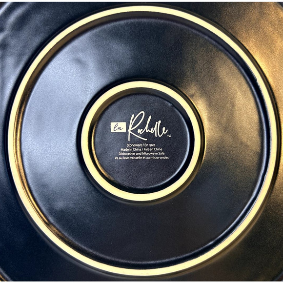 RARE La Rochelle L2R15 Solid Blue White Trim Coupe Style Dinner Plate 10.5" HTF - Picture 6 of 6